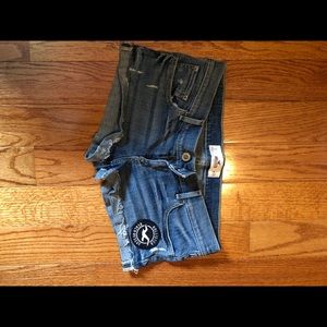 Denim hollister shorts size 7